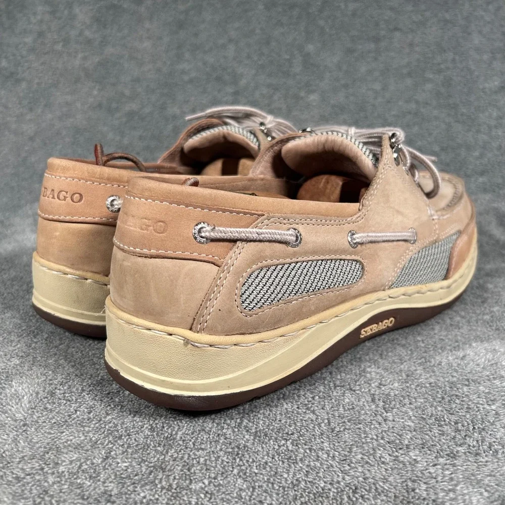 Sebago Boat Shoes Clovehitch II Mens Taupe Leather  B24302 Size 10.5 M